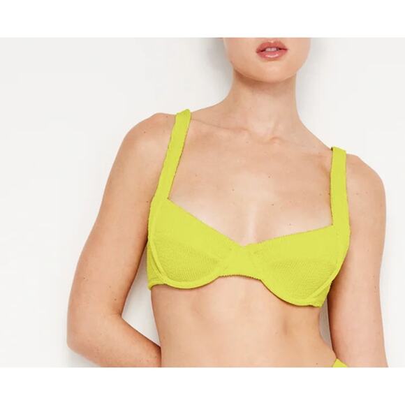 NWT Good American ALWAYS FITS DEMI BIKINI TOP | PALO VERDE size-M - Picture 1 of 5